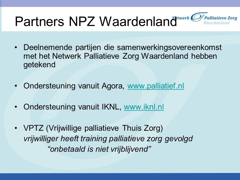 Partners NPZ Waardenland