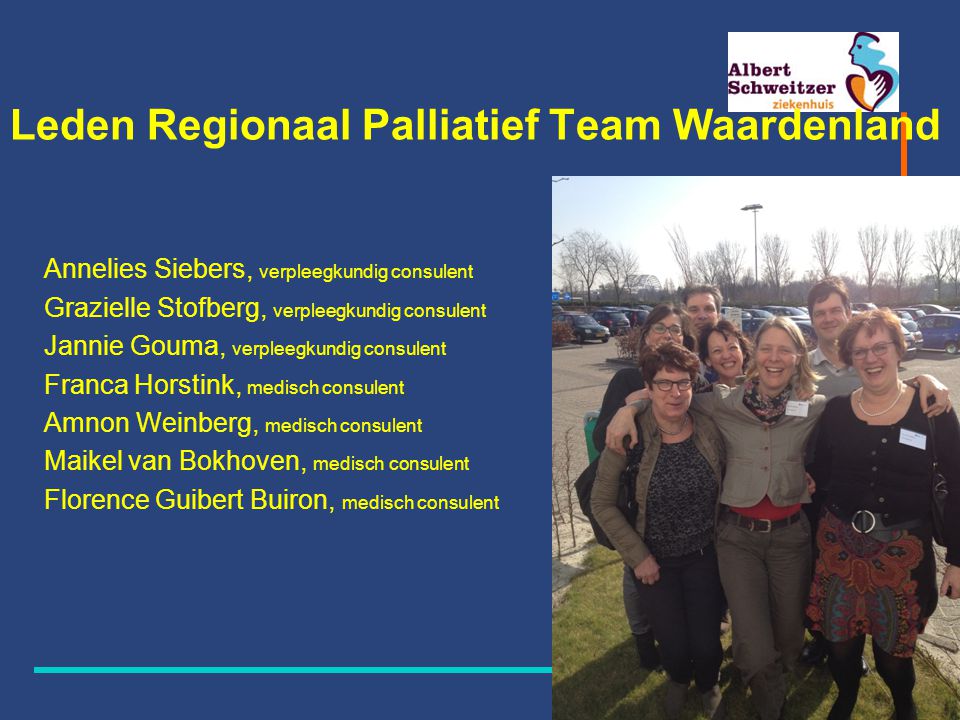 Leden Regionaal Palliatief Team Waardenland