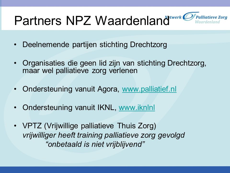 Partners NPZ Waardenland