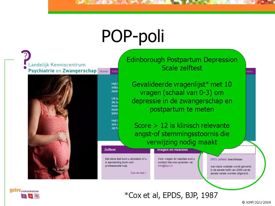 Edinborough Postpartum Depression Scale zelftest