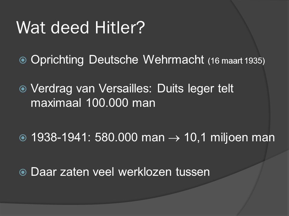 Wat deed Hitler Oprichting Deutsche Wehrmacht (16 maart 1935)