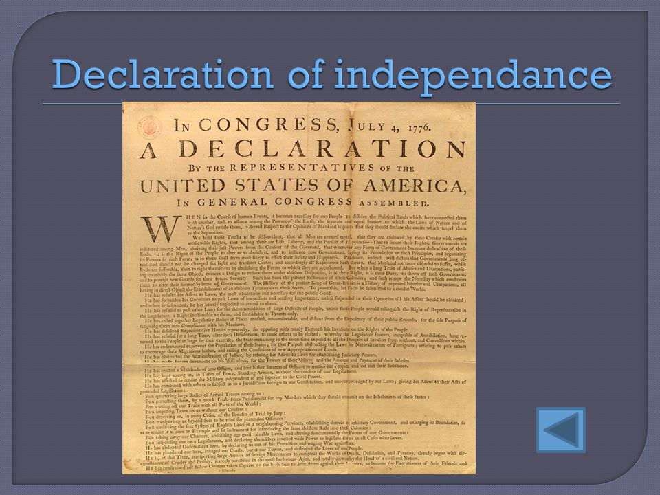 Declaration of independance