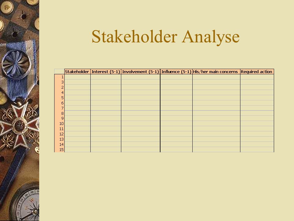 Stakeholder Analyse