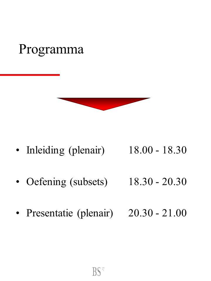 Programma Inleiding (plenair)