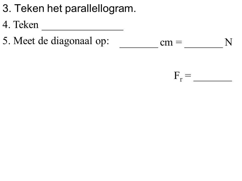 3. Teken het parallellogram.