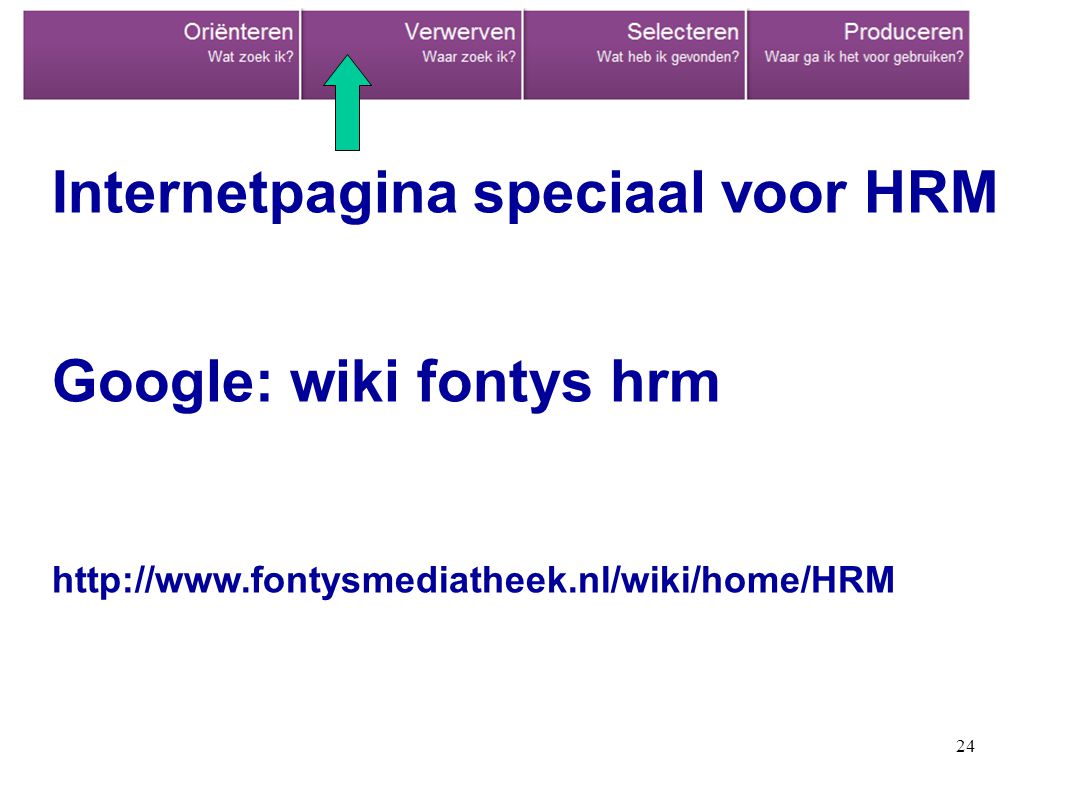 Internetpagina speciaal voor HRM