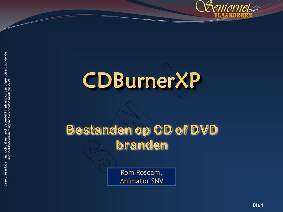 via Picasa Bestanden op CD of DVD branden