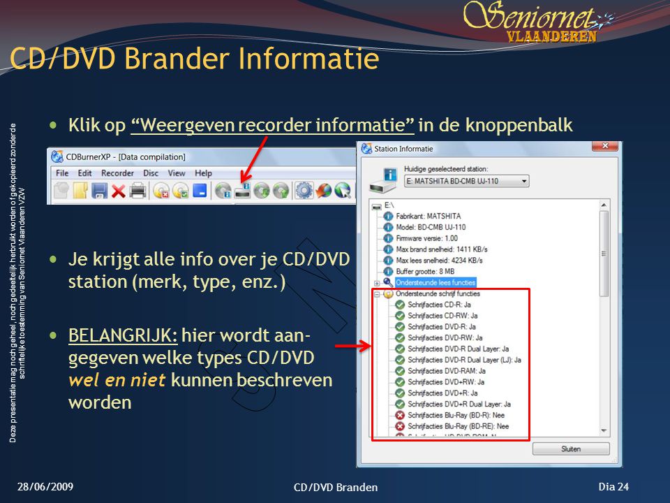 CD/DVD Brander Informatie