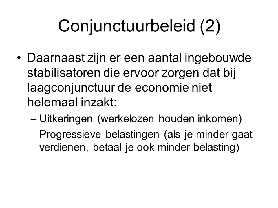 Conjunctuurbeleid (2)