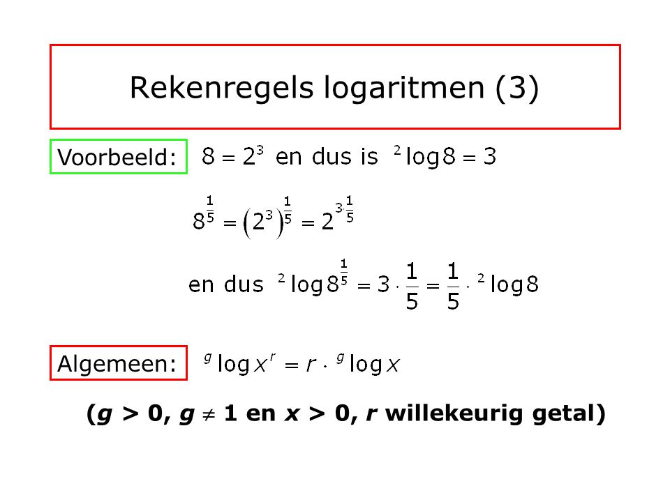 Rekenregels logaritmen (3)