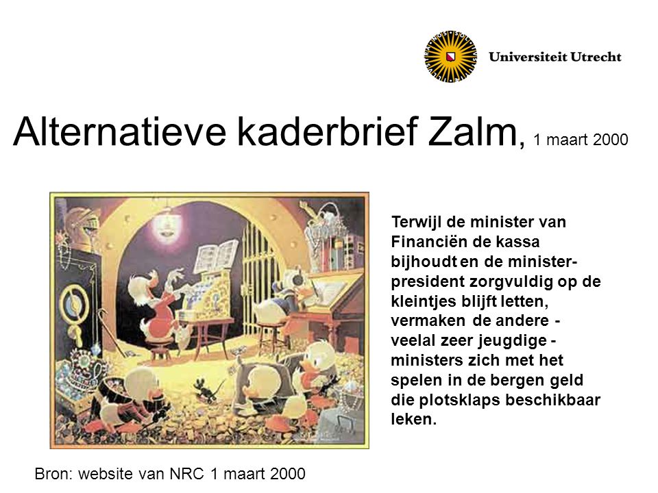 Alternatieve kaderbrief Zalm, 1 maart 2000