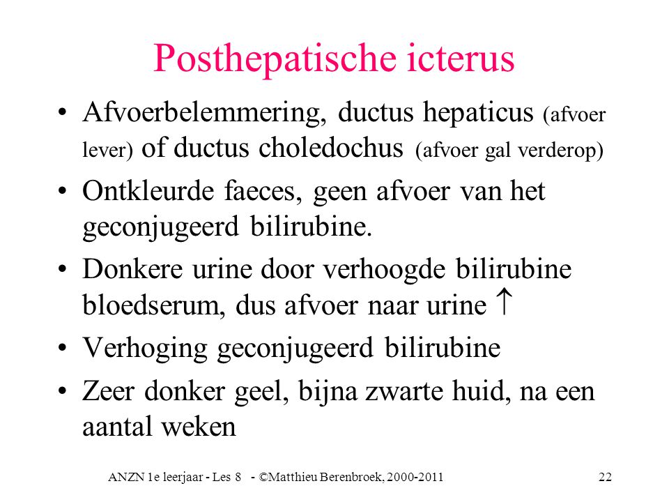 Posthepatische icterus