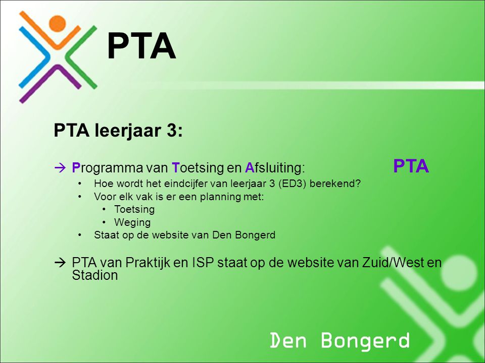 PTA PTA leerjaar 3: Programma van Toetsing en Afsluiting: PTA