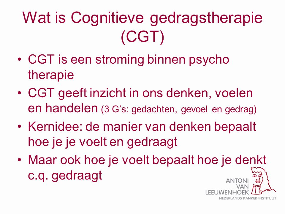 Wat is Cognitieve gedragstherapie (CGT)
