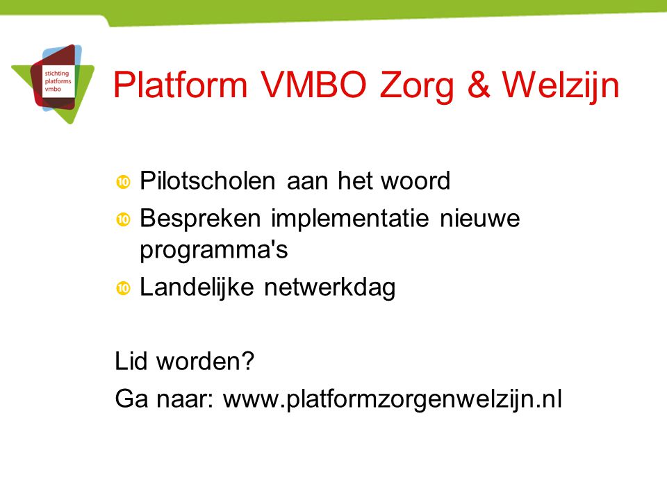 Platform VMBO Zorg & Welzijn