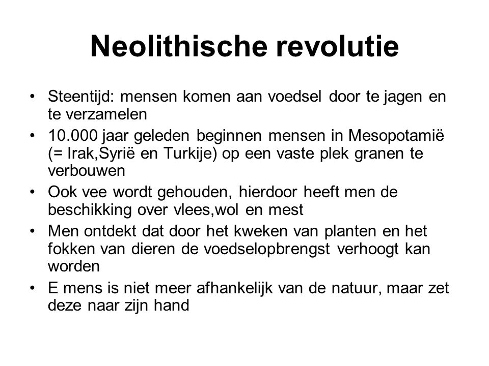 Neolithische revolutie