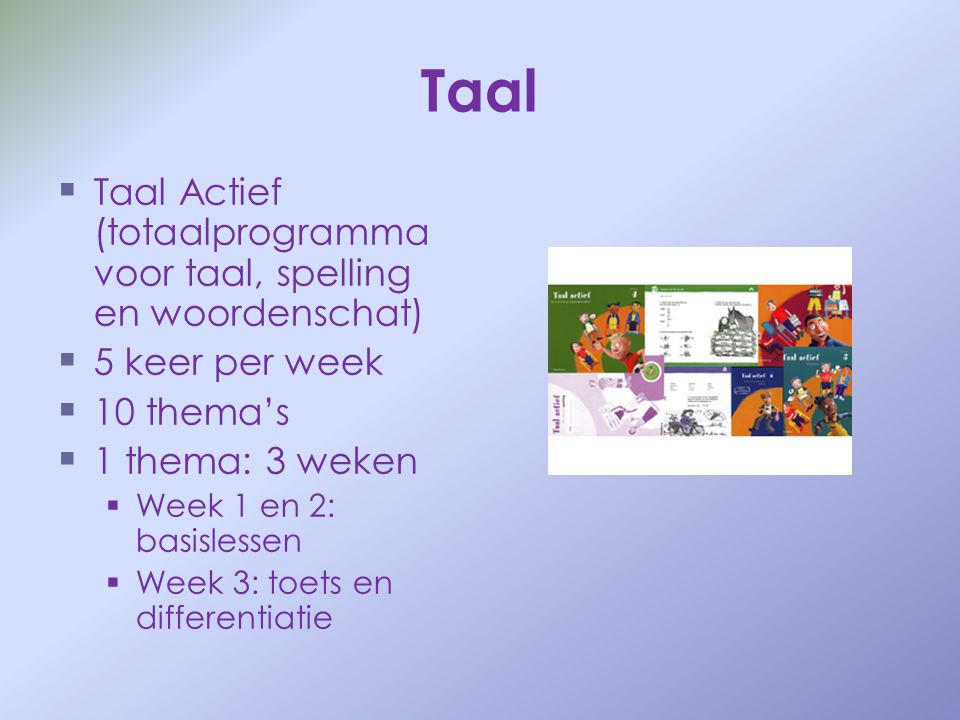 Taal Taal Actief (totaalprogramma voor taal, spelling en woordenschat)