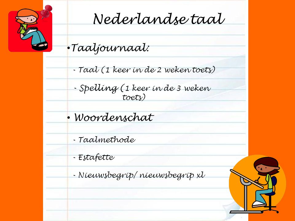 Nederlandse taal Taaljournaal: Woordenschat