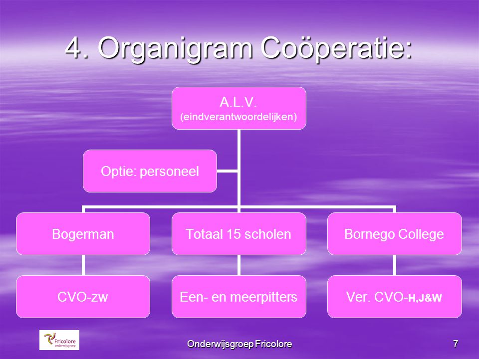 4. Organigram Coöperatie: