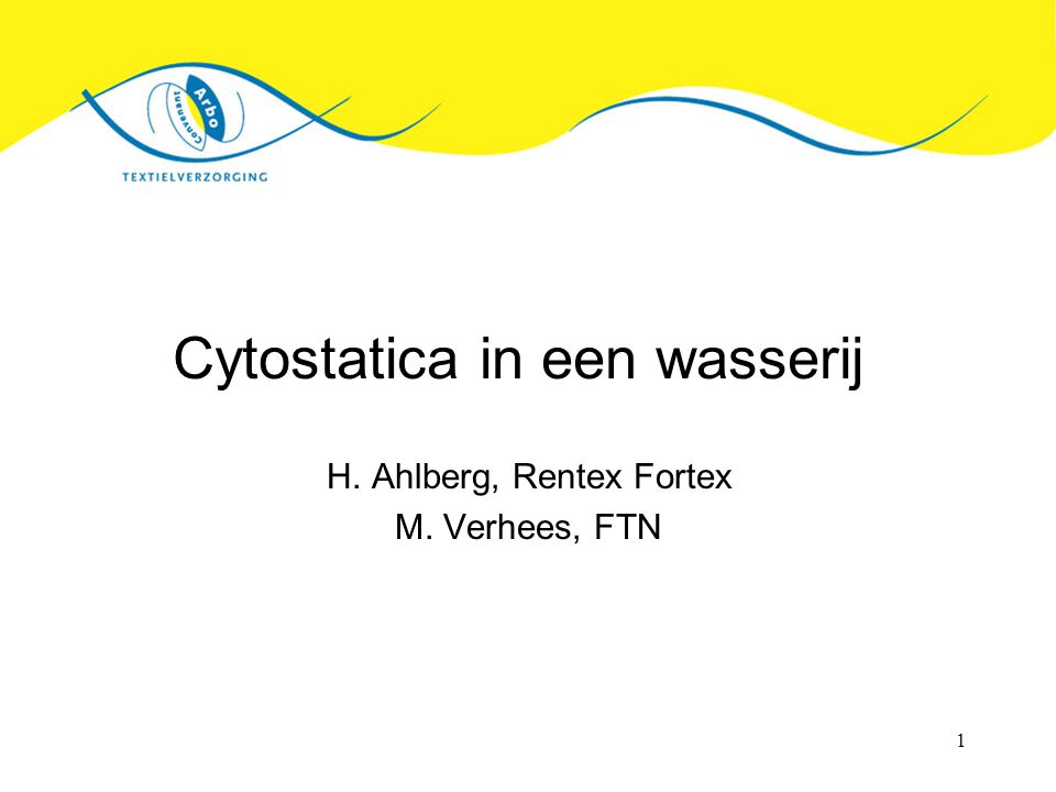 Cytostatica in een wasserij