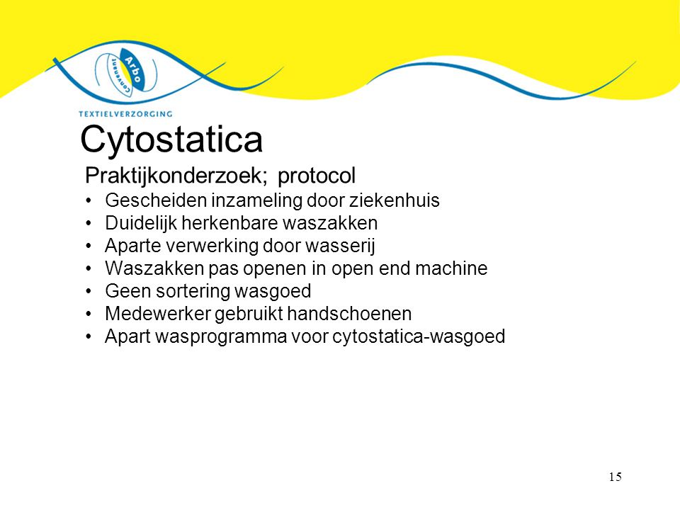 Cytostatica Praktijkonderzoek; protocol