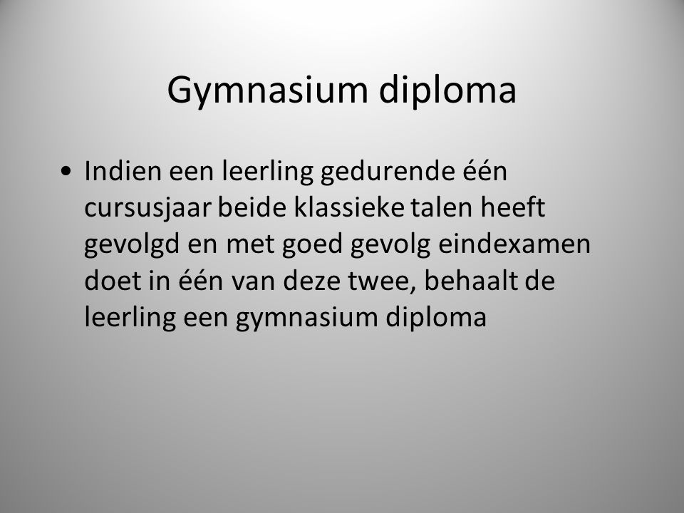 Gymnasium diploma