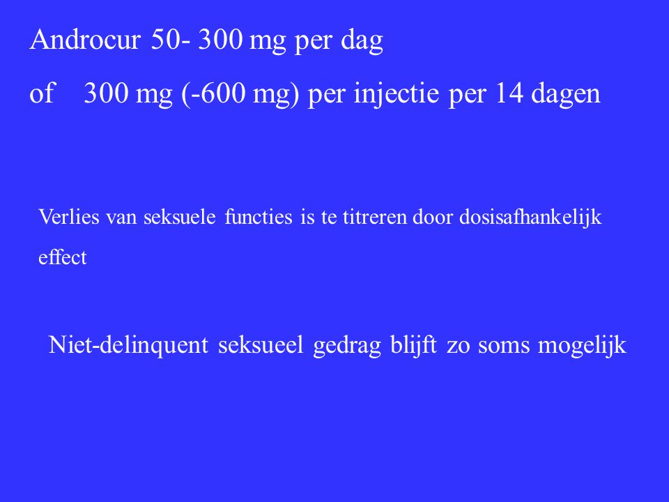 of 300 mg (-600 mg) per injectie per 14 dagen