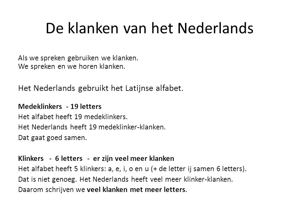 De klanken van het Nederlands