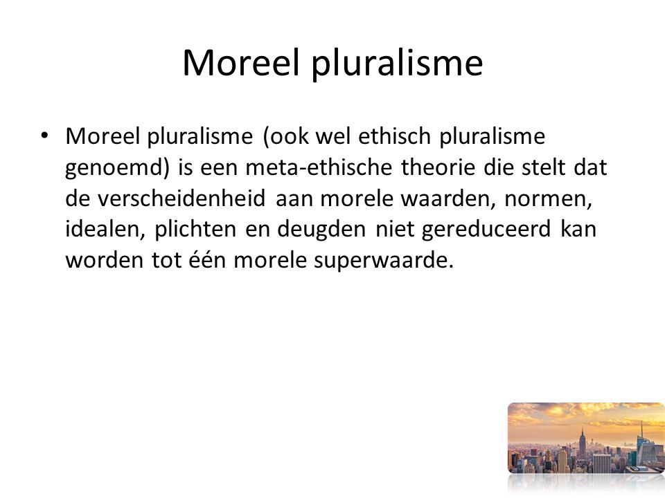 Moreel pluralisme