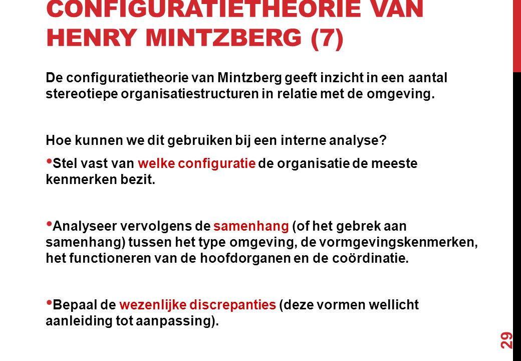 Configuratietheorie van Henry Mintzberg (7)