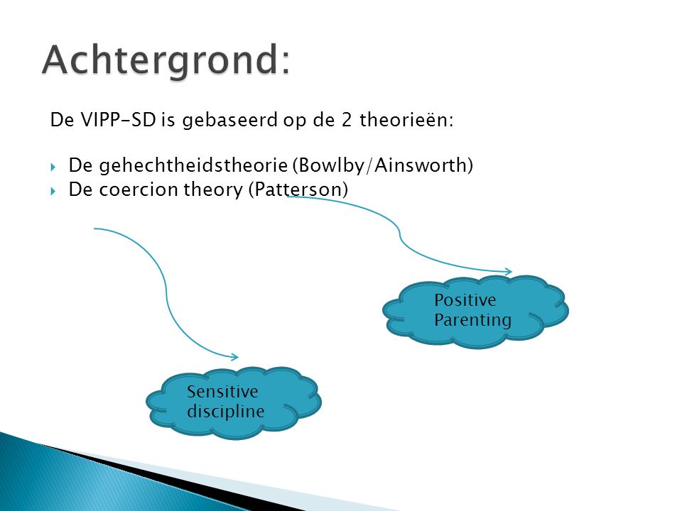 Achtergrond: De VIPP-SD is gebaseerd op de 2 theorieën: