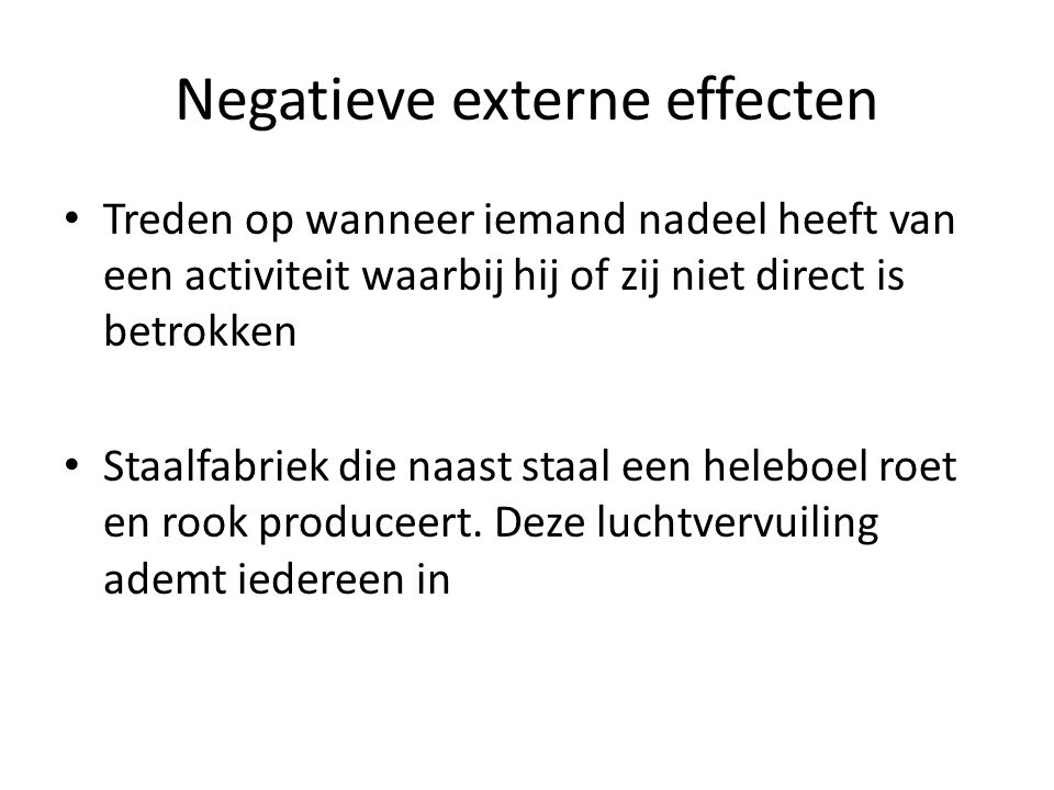 Negatieve externe effecten