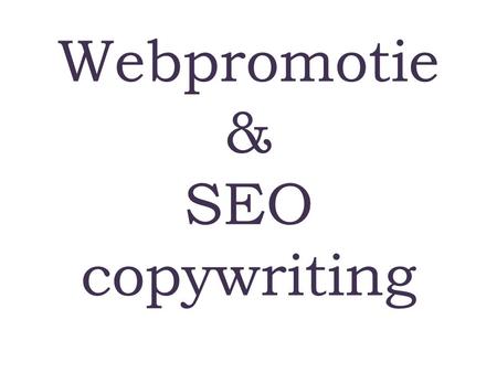 Webpromotie & SEO copywriting. Zoekmachines Slechts één zoekmachine van belang: Google Marktaandeel Google in het de westerse wereld: