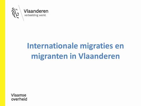 Internationale migraties en migranten in Vlaanderen