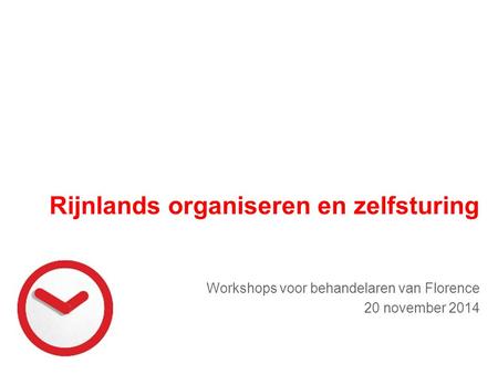 Rijnlands organiseren en zelfsturing