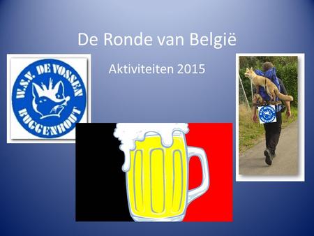 De Ronde van België Aktiviteiten 2015.