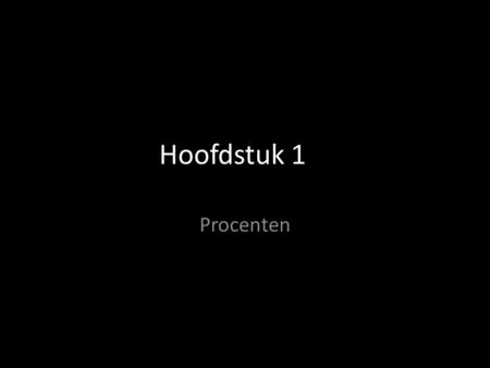 Hoofdstuk 1 Procenten. Paragraaf 1.1 Procent100 Aantal bezoekers5984 In een pretpark komen op zondag 5984 bezoekers. Van hen heeft 69% een kortingsbon.