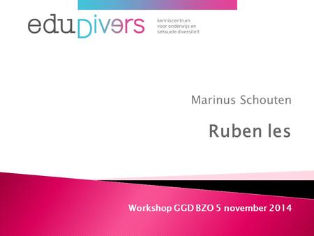 Marinus Schouten Ruben les Workshop GGD BZO 5 november 2014.