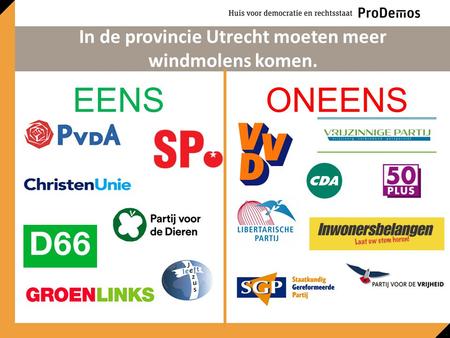 EENSONEENS In de provincie Utrecht moeten meer windmolens komen.
