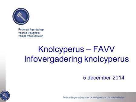 Knolcyperus – FAVV Infovergadering knolcyperus