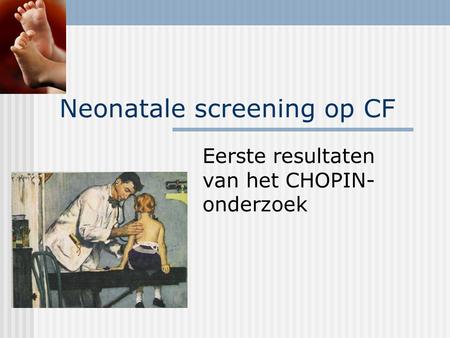 Neonatale screening op CF