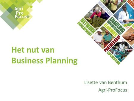 Het nut van Business Planning