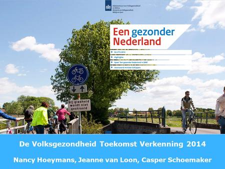 Een gezonder Nederland VTV-2014