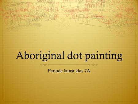 Aboriginal dot painting