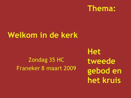 Zondag 35 HC Franeker 8 maart 2009
