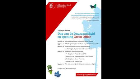 Het begin Green Office vandaag Green Office toekomst.