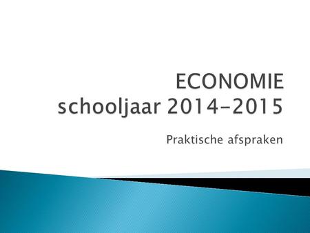 Praktische afspraken. 1) verder bouwen op tweede graad 2) voorbereiden op hoger onderwijs.