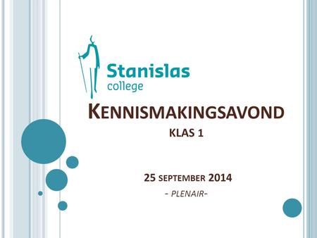Kennismakingsavond klas 1 25 september plenair-