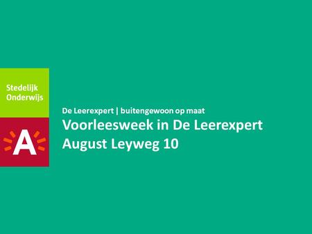 Voorleesweek in De Leerexpert August Leyweg 10