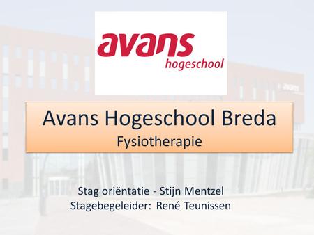 Avans Hogeschool Breda Fysiotherapie